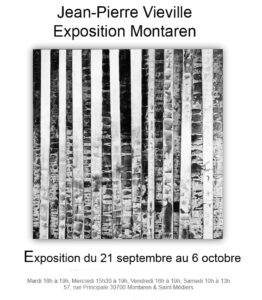 Exposition de tableaux abstraits à Montaren, Gard